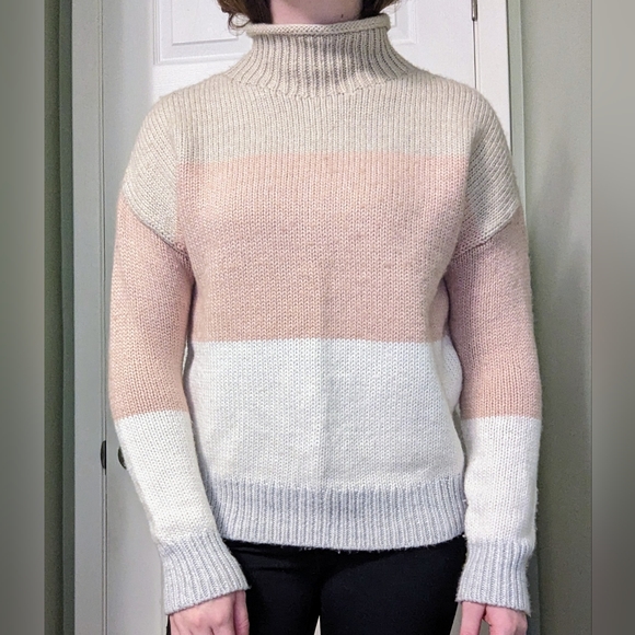 Gap Stripe Mockneck Pullover Sweater in Wool-Blend | Size XS/S - Picture 6 of 12